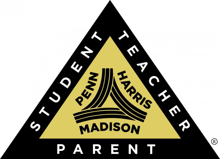 The logo of a school district that includes a teacher's name, student population, and location.