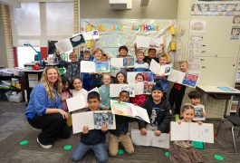 Miss Feller's Second Grade Class Shows Off Their Books