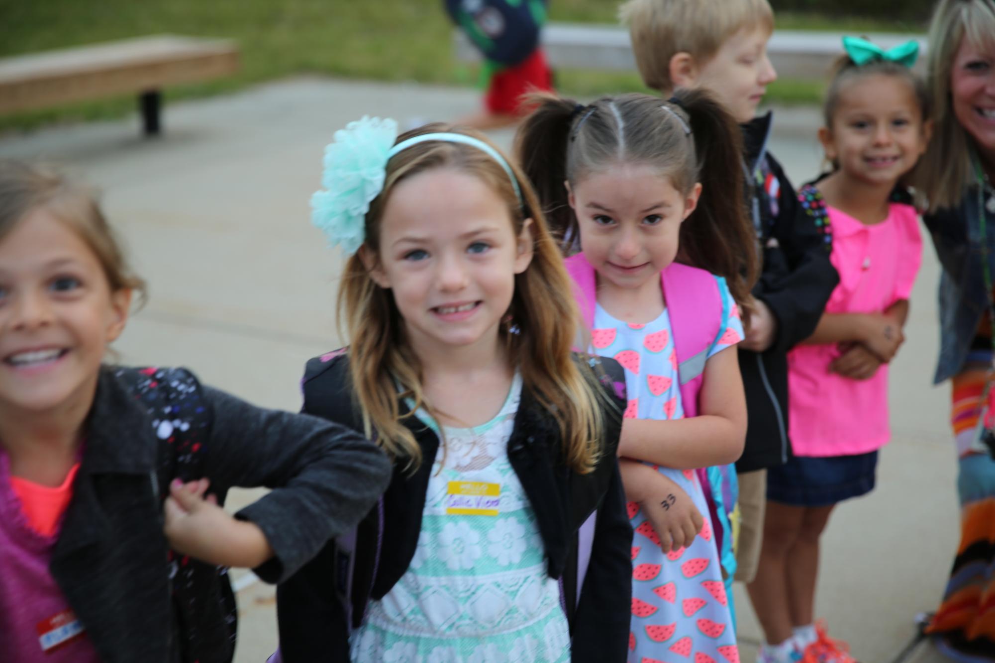 Northpoint kindergartners on the 1st Day of Kindergarten