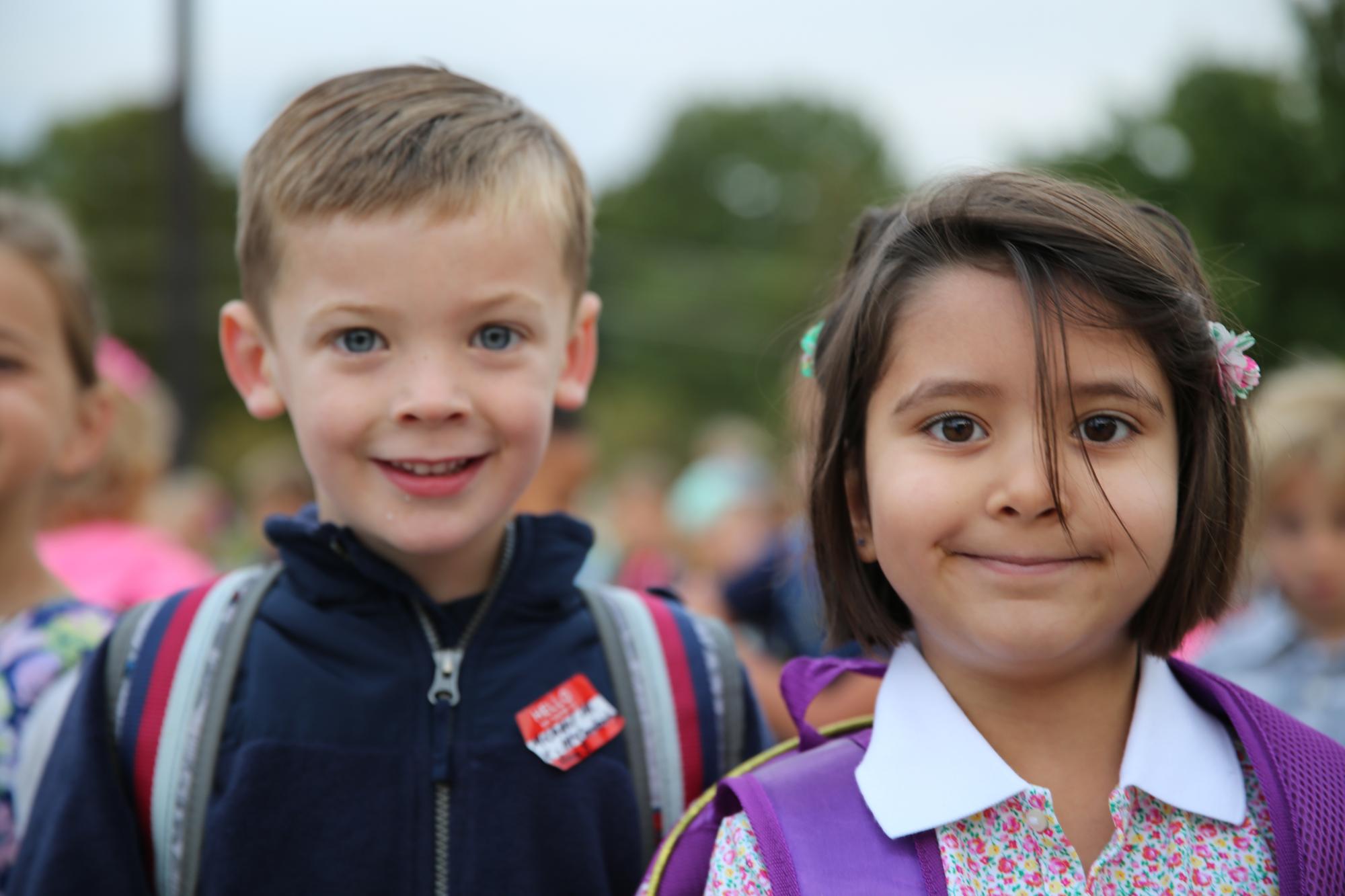Northpoint kindergartners on the 1st Day of Kindergarten